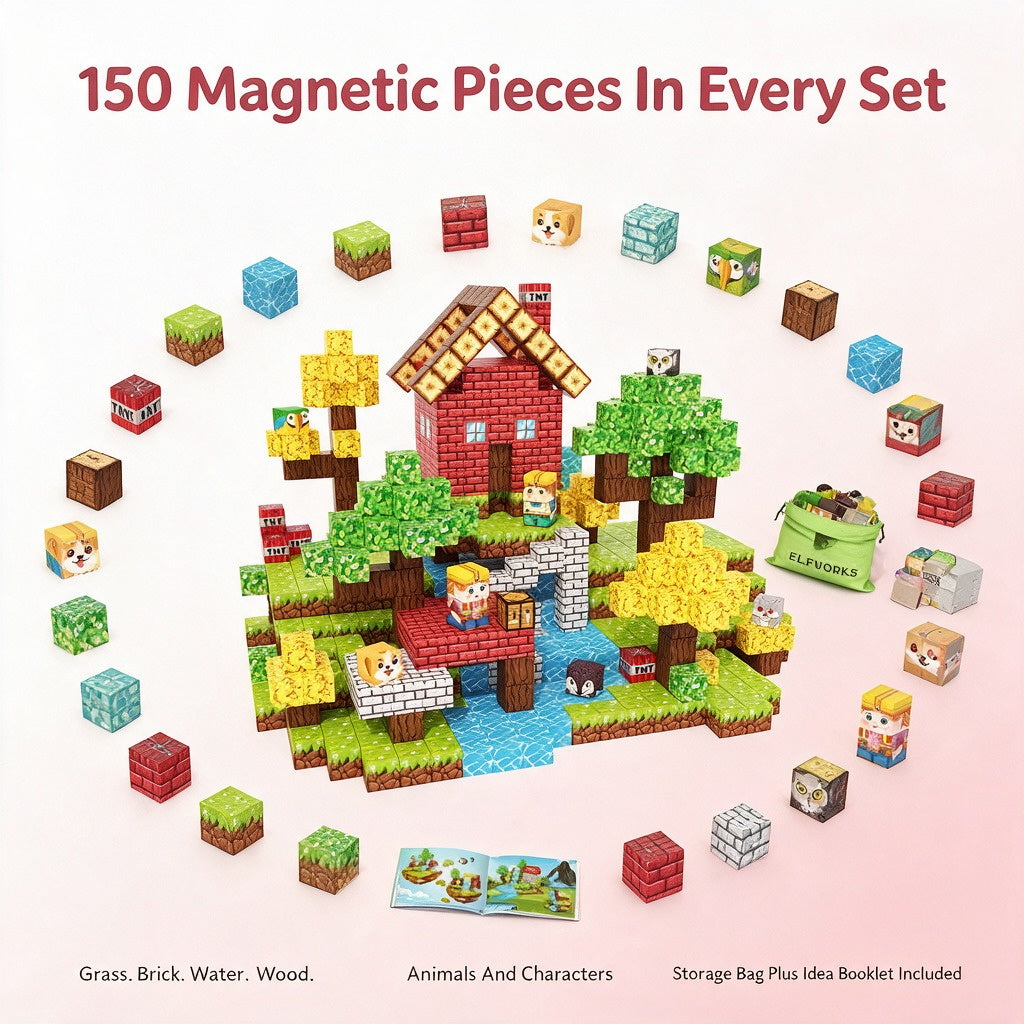 Pixel Magnetic Building Cubes